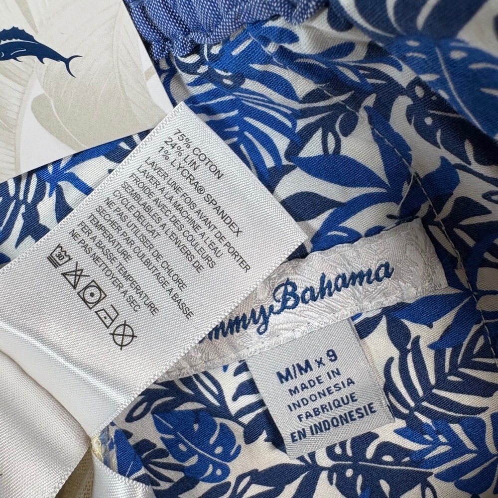 Tommy Bahama Linen The Dream Cargo 9 Shorts Mens Medium Wicker Yellow New - Picture 7 of 8
